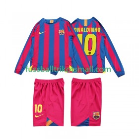 Fußballtrikots FC Barcelona RONALDINHO 10 2006 Retro Kinder 2005 Langarm Heimtrikotsatz kaufen